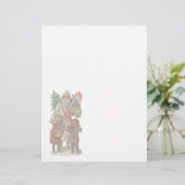 Vintage Kerstmis Letterhead Stationery (Staand voorkant)