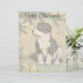 Vintage Kerstmis, luidop onder kerstboom (Staand voorkant)