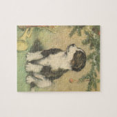 Vintage Kerstmis, luidop onder kerstboom Legpuzzel (Horizontaal)