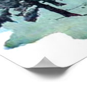 Vintage Kerstmis met kerstmis Poster (Hoek)