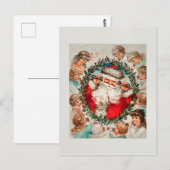 Vintage Kerstmis met Santa Telephone Briefkaart (Voorkant / Achterkant)