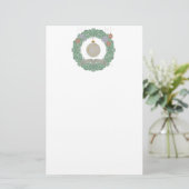 Vintage Kerstmis met weeshuis Briefpapier (Staand voorkant)
