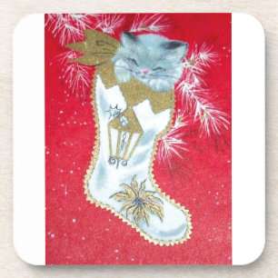 Vintage Kerstmis Middeleeuwen Onderzetter