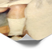 Vintage Kerstmis, moeder leest slaapverhaal Poster (Hoek)