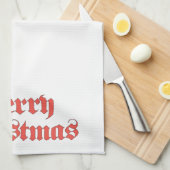 Vintage Kerstmis, mooi kerstsms-ontwerp Theedoek (Quarter Fold)