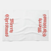 Vintage Kerstmis, mooi kerstsms-ontwerp Theedoek (Horizontaal)