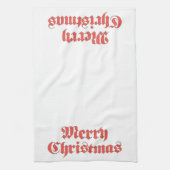 Vintage Kerstmis, mooi kerstsms-ontwerp Theedoek (Verticaal)