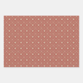 Vintage Kerstmis Naadloos Patroon Inpakpapier Vel