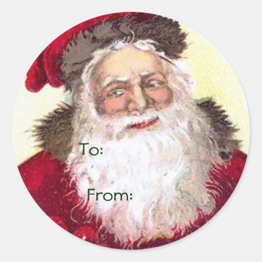 Vintage Kerstmis Naam Tags (Voorkant)