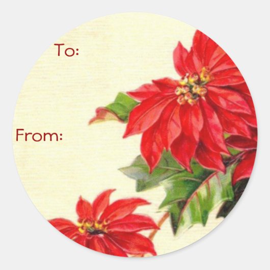 Vintage Kerstmis Naam Tags (Voorkant)