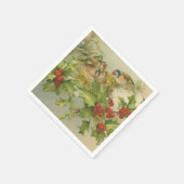 Vintage Kerstmis Nest Servet (Hoek)