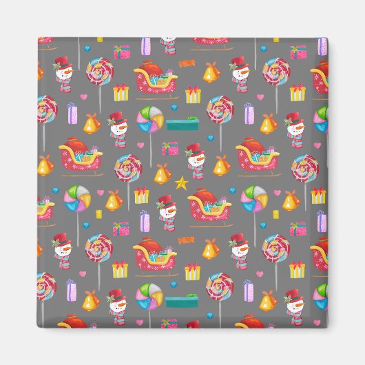 Vintage Kerstmis Nutcrackers Merry Kerstkerst Magneet (Voorkant)