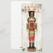 Vintage Kerstmis Nutkraker Feestdagenkaart (Voorkant / Achterkant)