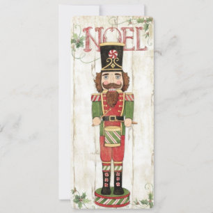 Vintage Kerstmis Nutkraker Feestdagenkaart