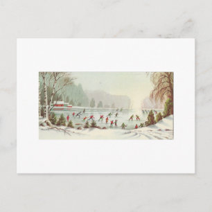 Vintage kerstmis op papier feestdagenkaart