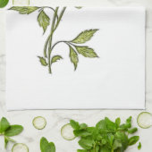 Vintage Kerstmis Poinsettia Theedoek (Gevouwen)