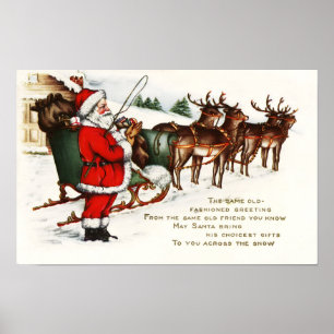 Vintage Kerstmis Poster