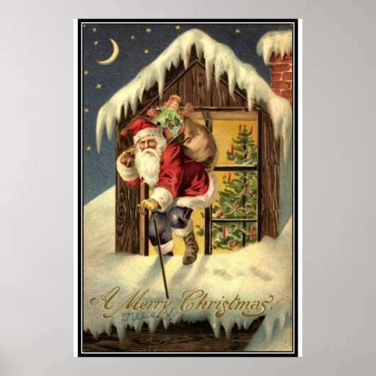 Vintage: Kerstmis - Poster (Voorkant)