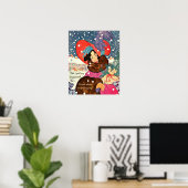 Vintage Kerstmis Poster (Thuiskantoor)