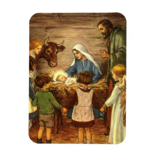 Vintage Kerstmis, religieuze nationaliteit met Bab Magneet