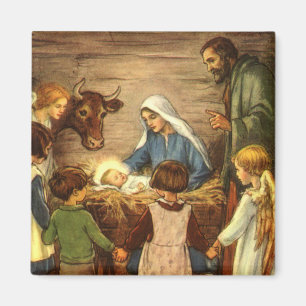 Vintage Kerstmis, religieuze nationaliteit met Bab Magneet