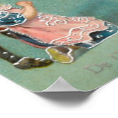 Vintage Kerstmis Saint Nicholas Poster (Hoek)