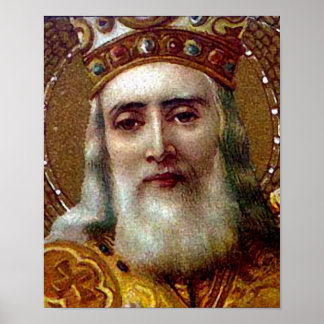 Vintage Kerstmis Saint Nicholas Poster