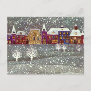 Vintage Kerstmis, Santa Claus Horse Open Sleigh Feestdagenkaart