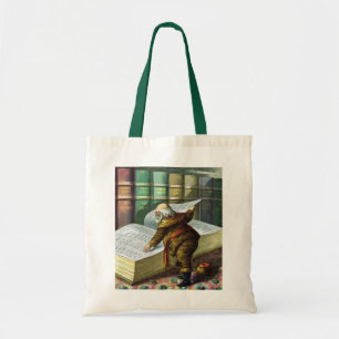 Vintage Kerstmis, Santa Claus Naughty Nice List Tote Bag