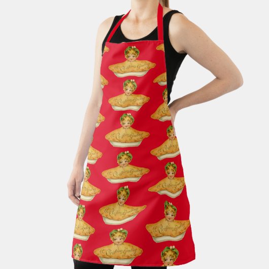 Vintage Kerstmis Schort (Insitu)