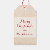 Vintage Kerstmis Stag Cadeaulabel (Achterkant)