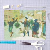 Vintage Kerstmis Tissuepapier (Craft)