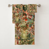 Vintage Kerstmis Towel Bad Handdoek (Insitu)