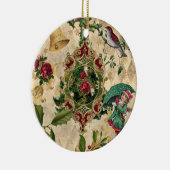 Vintage kerstmis — uniek keramisch Ornament (Rechts)