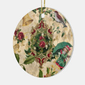 Vintage kerstmis — uniek keramisch Ornament (Links)