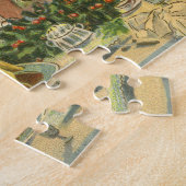 Vintage Kerstmis, Victoriaans gezinsdiner Legpuzzel (Zijkant)