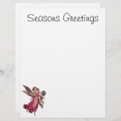 Vintage Kerstmis, Victoriaans Guardian Angel (Voorkant / Achterkant)