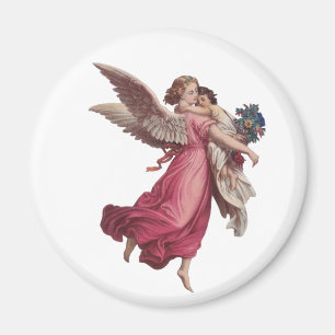 Vintage Kerstmis, Victoriaans Guardian Angel Magneet
