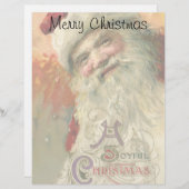 Vintage Kerstmis, Victoriaans kerstcadeauportret (Voorkant / Achterkant)