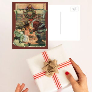 Vintage Kerstmis, Victoriaans kerstkinderen Feestdagenkaart