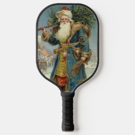 Vintage Kerstmis, Victoriaans kerstman met boom Pickleball Paddle