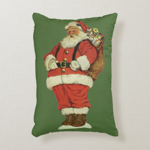 Vintage Kerstmis, Victoriaans kerstman met speelgo Accent Kussen