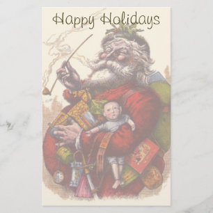 Vintage Kerstmis, Victoriaans kerstspeelgoed Briefpapier