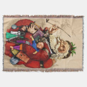 Vintage Kerstmis, Victoriaans kerstspeelgoed Deken (Voorkant)