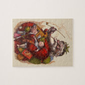 Vintage Kerstmis, Victoriaans kerstspeelgoed Legpuzzel (Horizontaal)