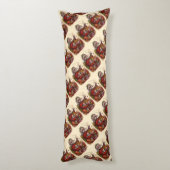 Vintage Kerstmis, Victoriaans kerstspeelgoed Lichaamskussen (Achterkant (Verticaal))