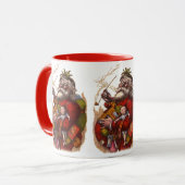 Vintage Kerstmis, Victoriaans kerstspeelgoed Mok (Voorkant links)