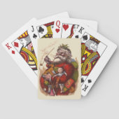 Vintage Kerstmis, Victoriaans kerstspeelgoed Pokerkaarten (Achterkant)