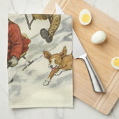 Vintage Kerstmis, Victoriaans kinderslaaphond Theedoek (Quarter Fold)