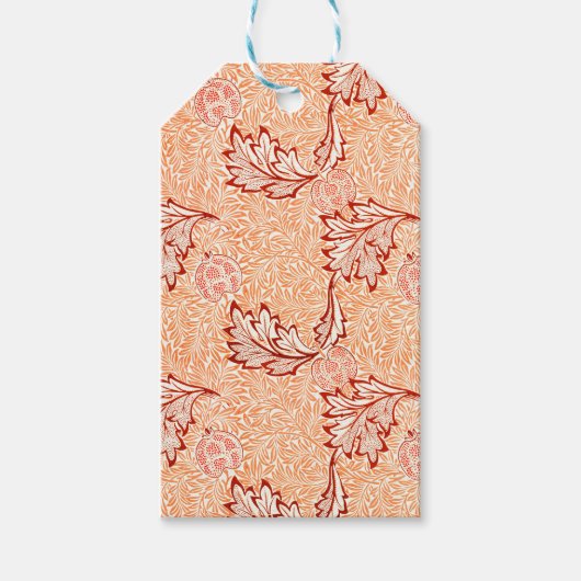 Vintage Kerstmis, William Morris Cadeaulabel (Voorkant)